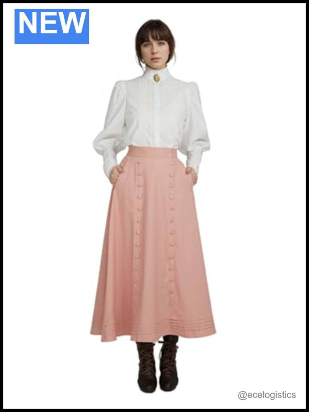 Women's Renaissance Maxi Skirt High Waist Medieval Costume